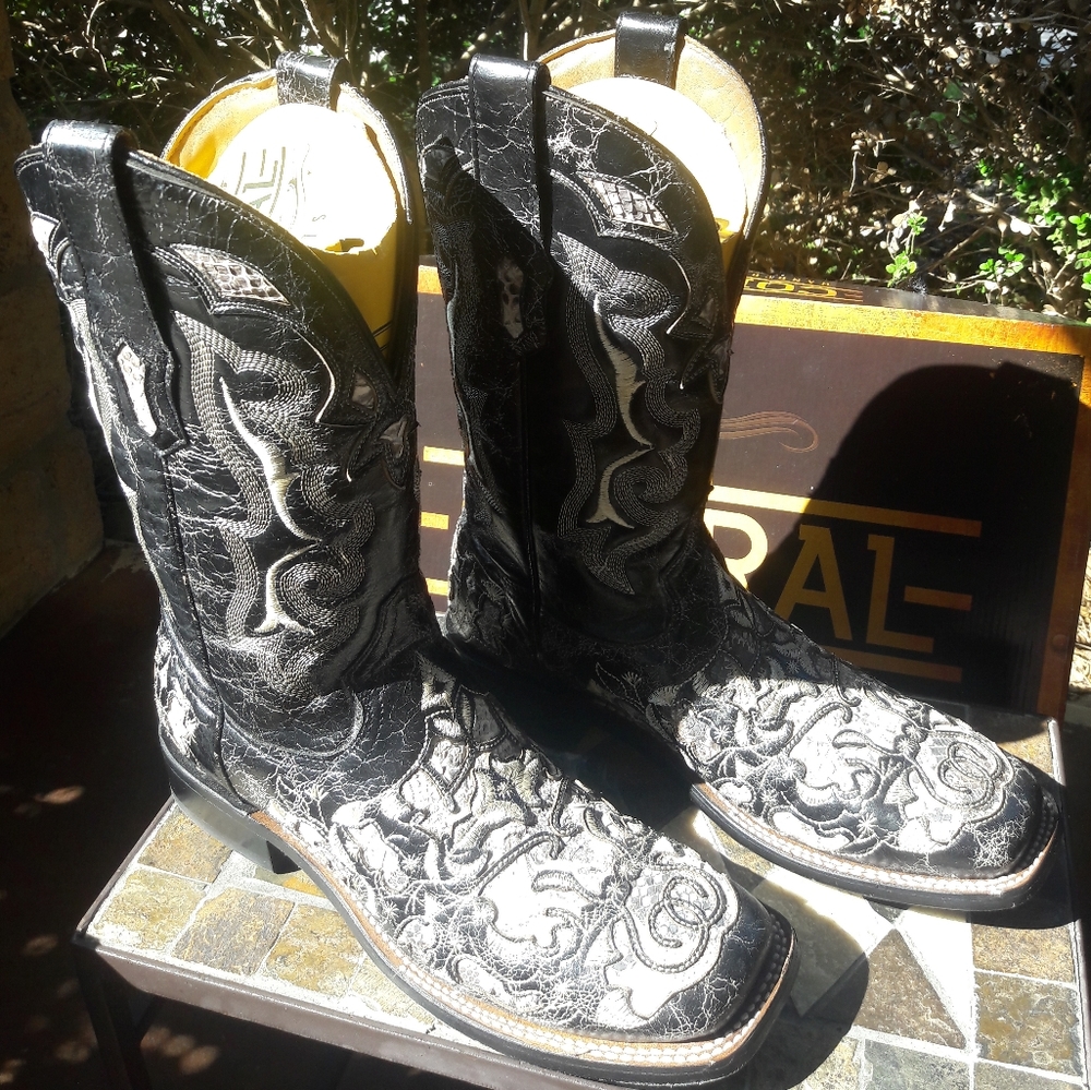 Genuine Python / Leather Handcrafted Western Boot… - image 1